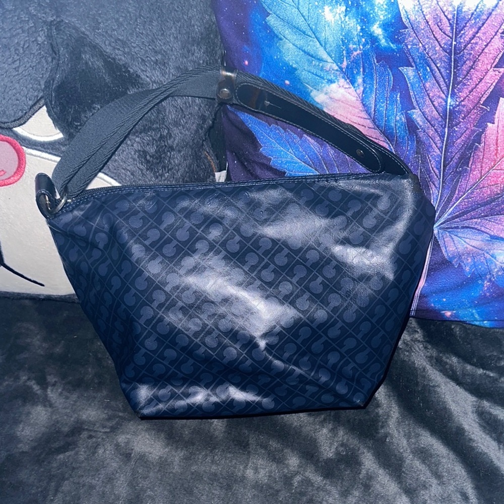 Gherardini Navy Blue and silver handbag damaged